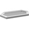 Ekena Millwork Half Round Surface Mount PVC Gable Vent w/ 2"W x 1-1/2"P Brickmould Frame, 28"W x 14"H GVPHR28X1402SN - alternate 4